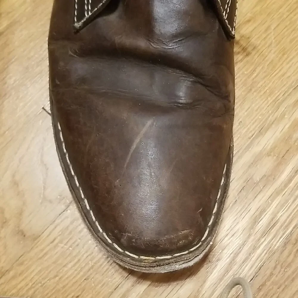 Steve Madden Men’s Leather Brown Distressed Lace Up Casual Chukka Boots Size 13